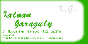 kalman garaguly business card